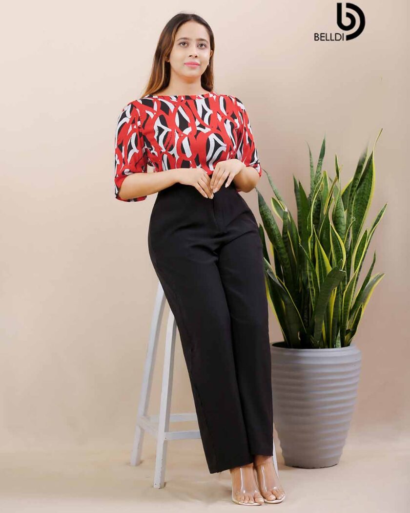 SHORT SLEEVE CROP TOP - Image 4
