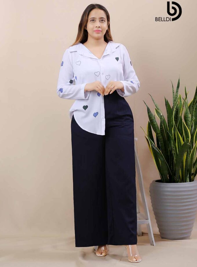 PRINTED LONG SLEEVE BLOUSE