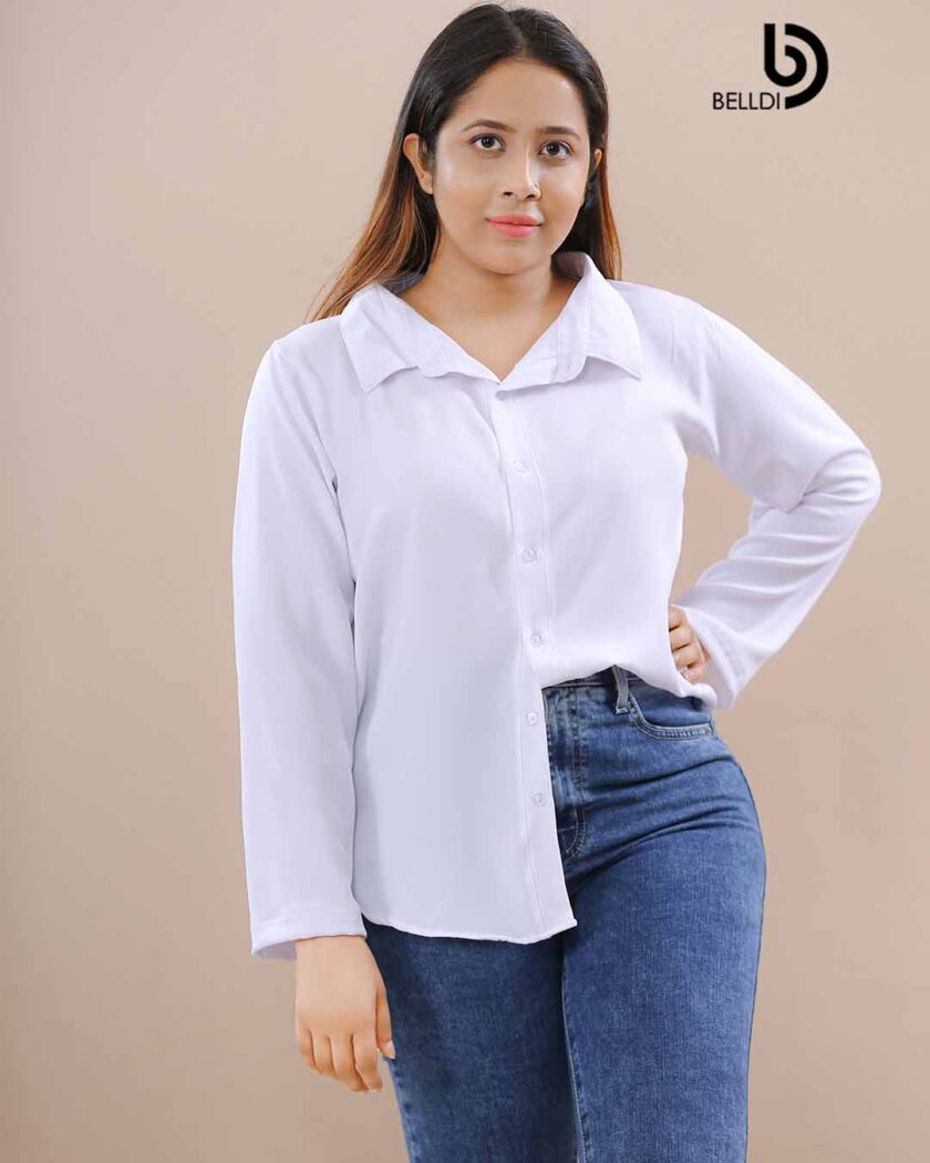 LONG SLEEVE FRONT OPEND BLOUSE - Image 3