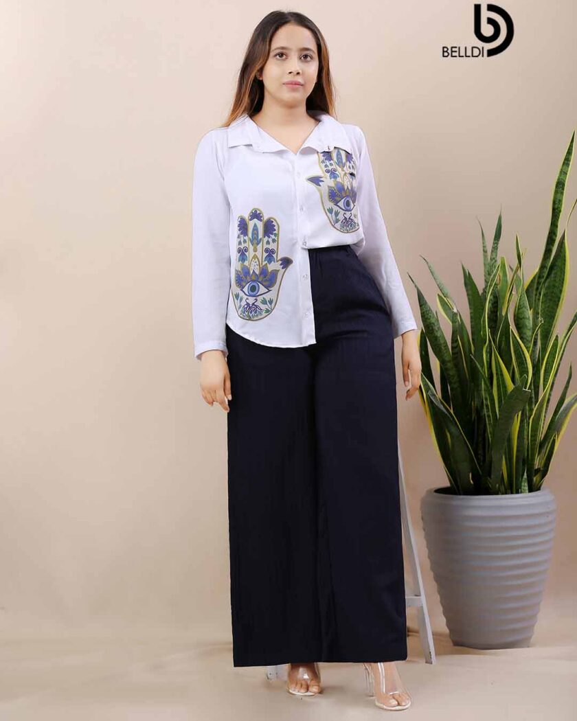PRINTED LONG SLEEVE BLOUSE - Image 2