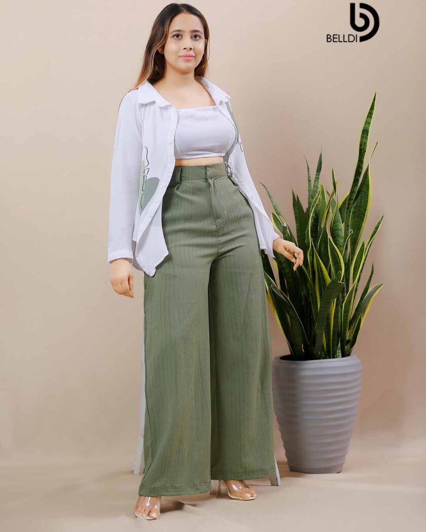 HIGH WAIST GREEN PANT