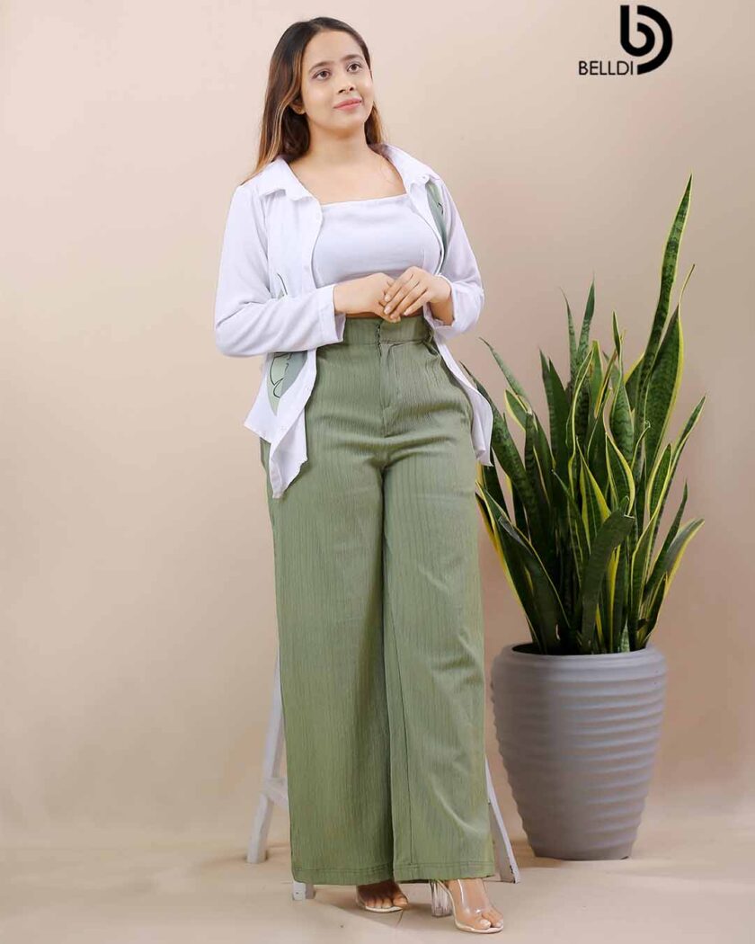 HIGH WAIST GREEN PANT - Image 2
