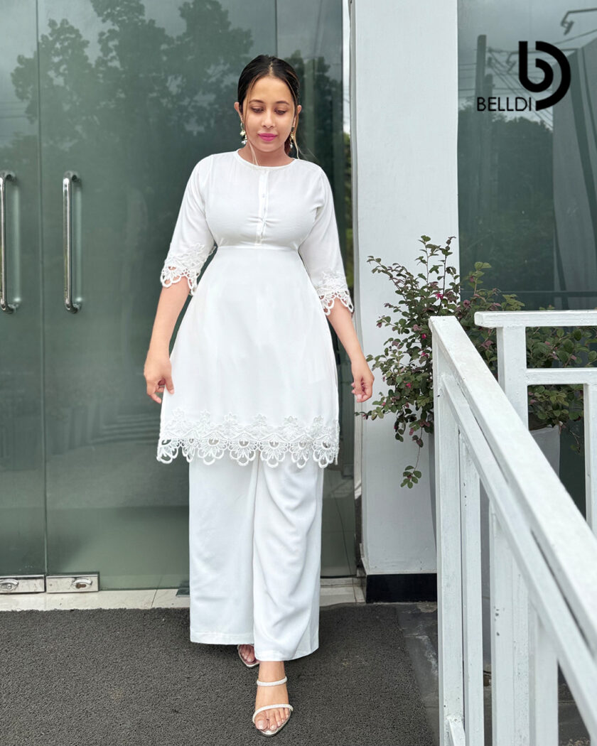 WHITE LONG SLEEVE TOP - Image 2