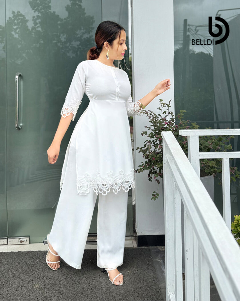 WHITE LONG SLEEVE TOP - Image 3