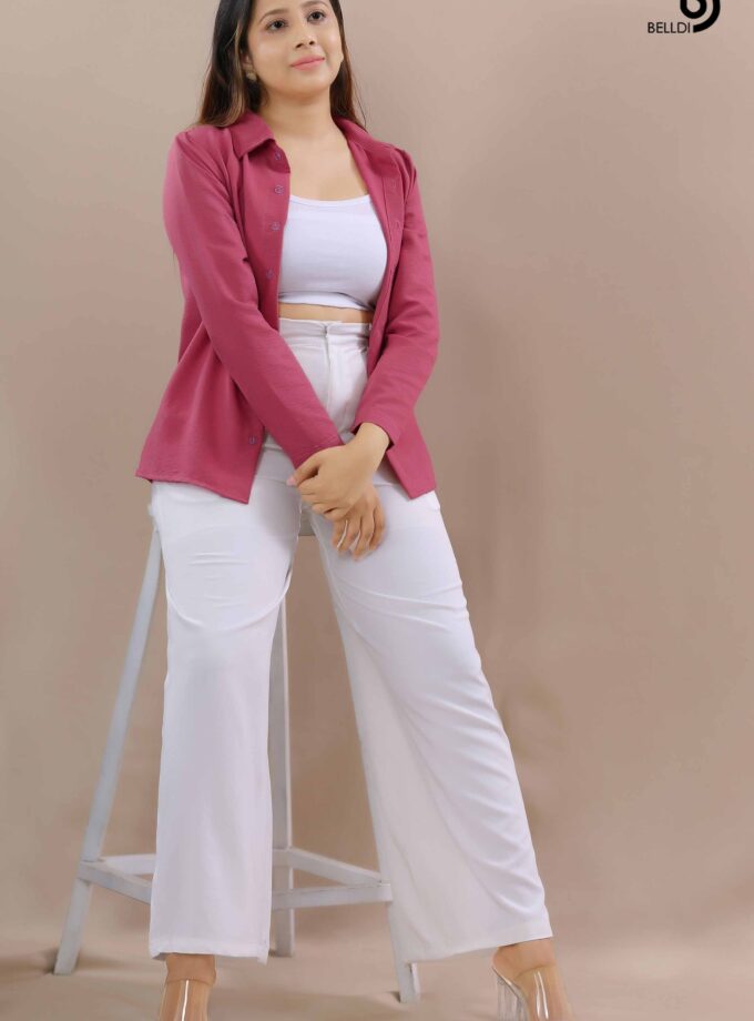 PLANE LONG SLEEVE BLOUSE
