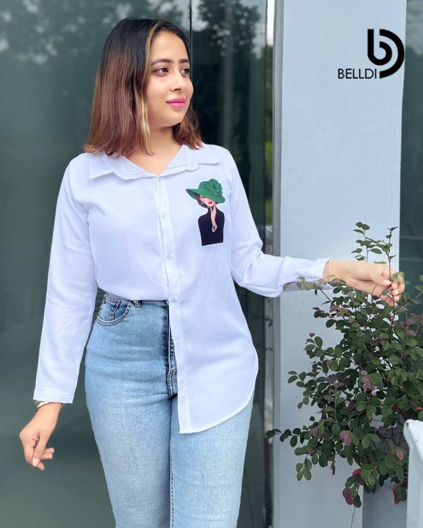 PRINTED LONG SLEEVE BLOUSE - Image 3