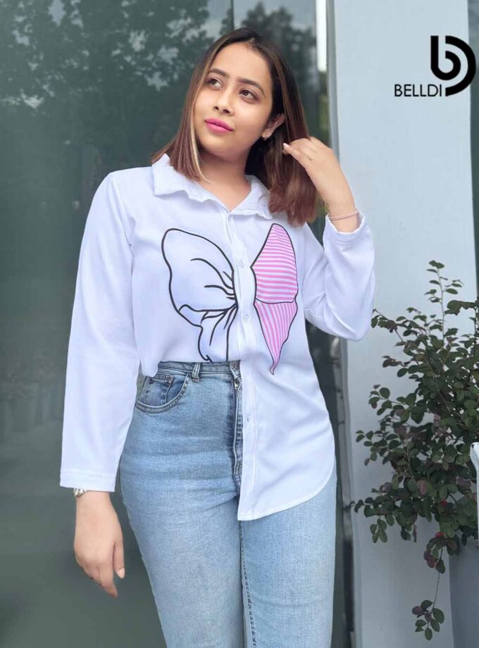PRINTED LONG SLEEVE BLOUSE