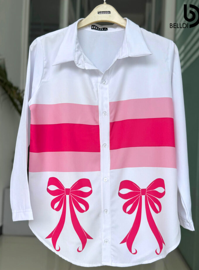 PRINTED LONG SLEEVE BLOUSE