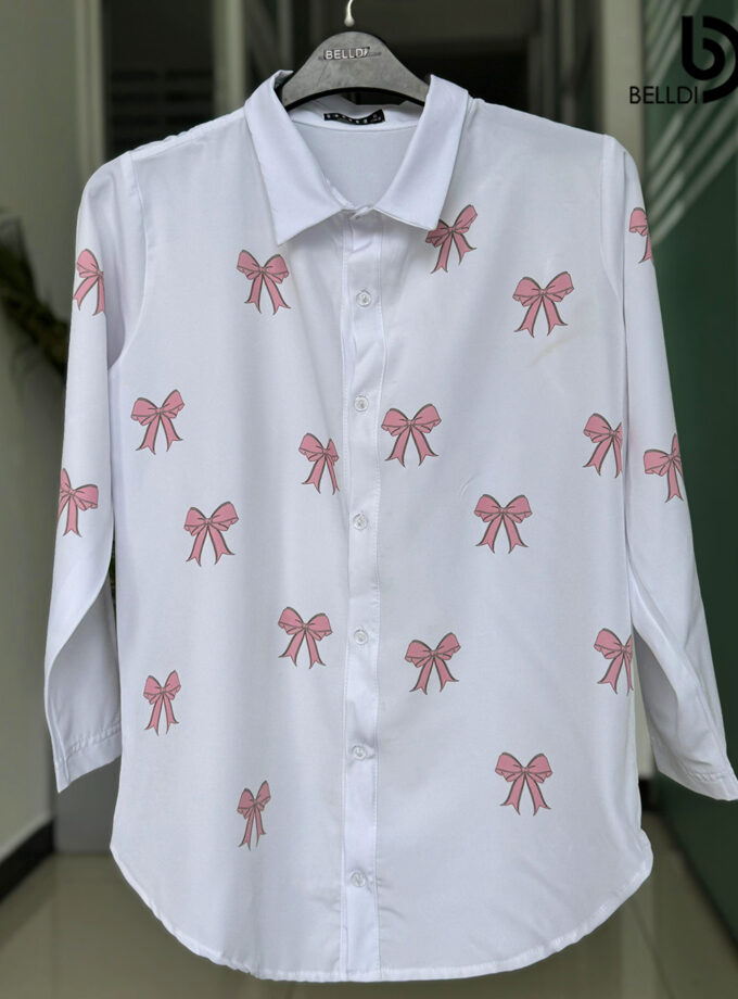PRINTED LONG SLEEVE BLOUSE