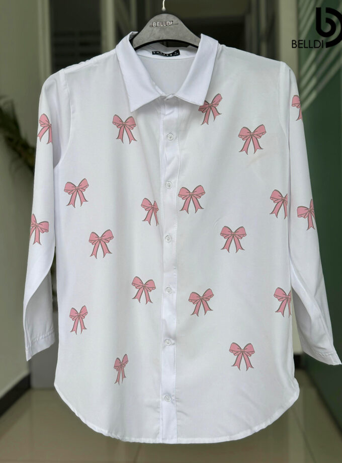 PRINTED LONG SLEEVE BLOUSE