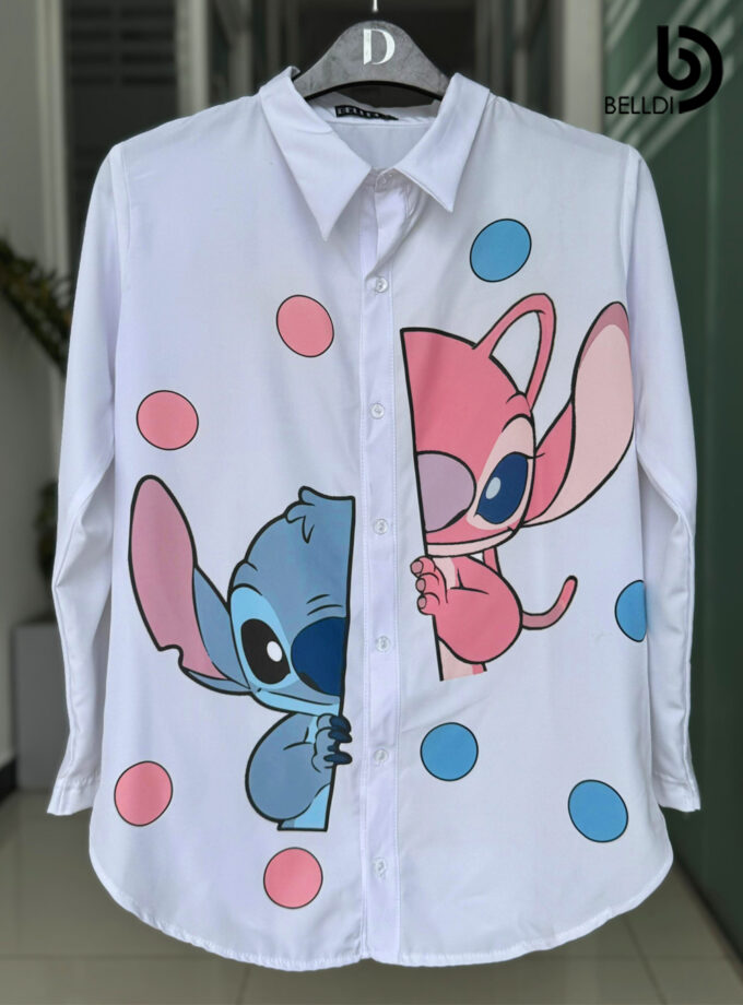 PRINTED LONG SLEEVE BLOUSE