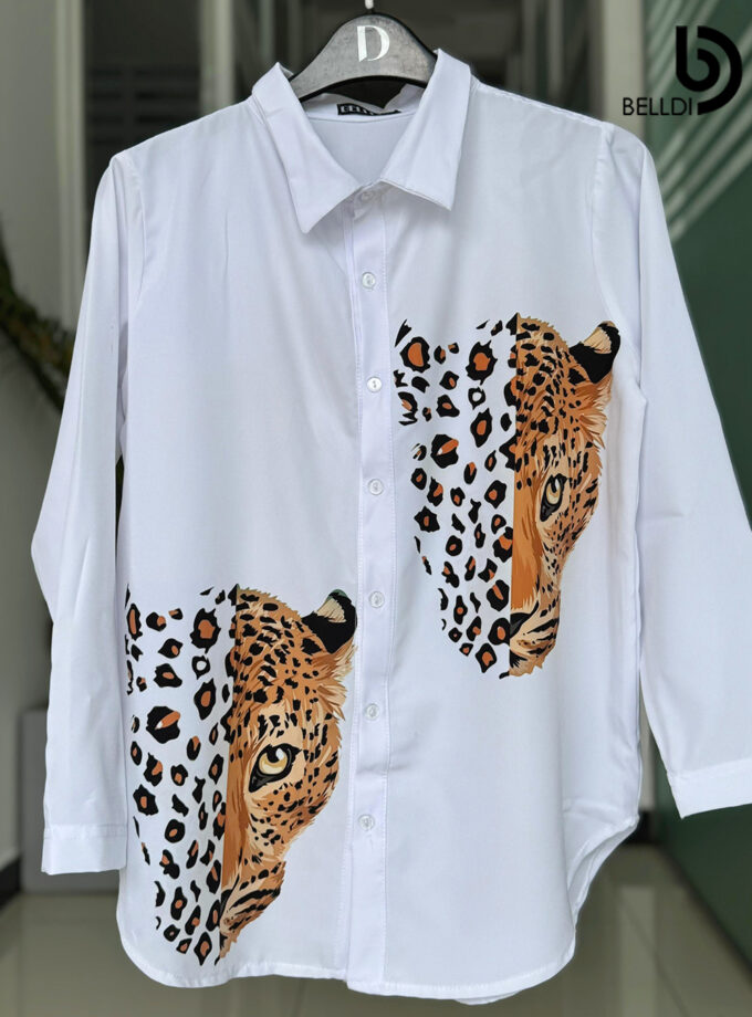 PRINTED LONG SLEEVE BLOUSE