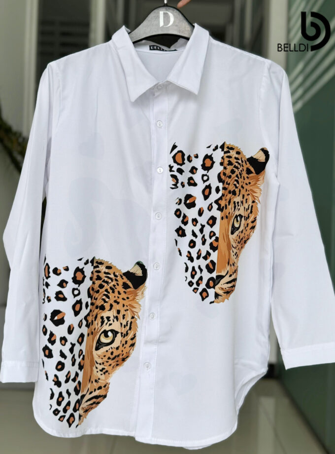 PRINTED LONG SLEEVE BLOUSE