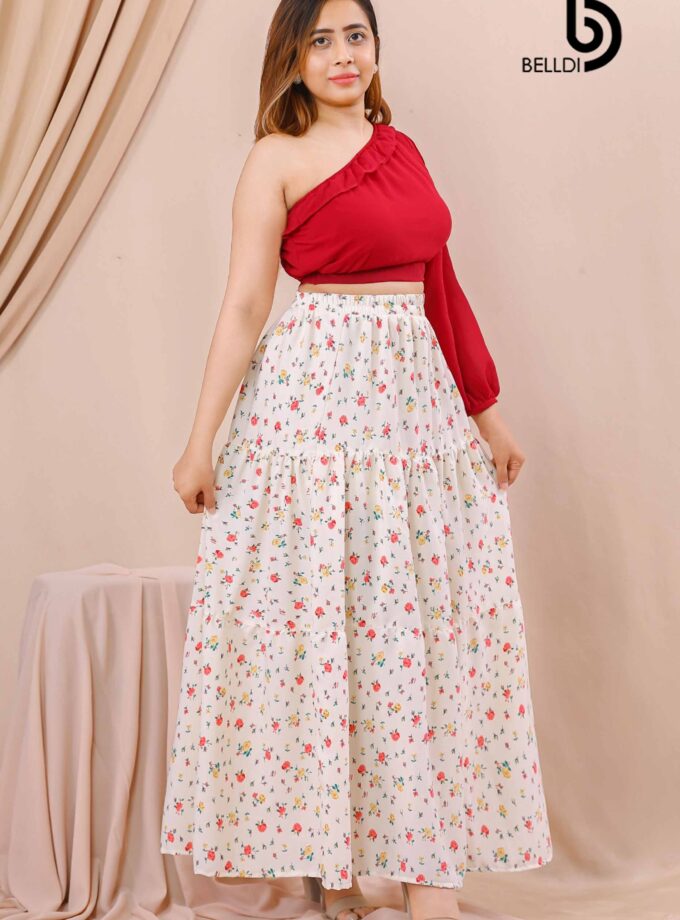 FLORAL LONG SKIRT