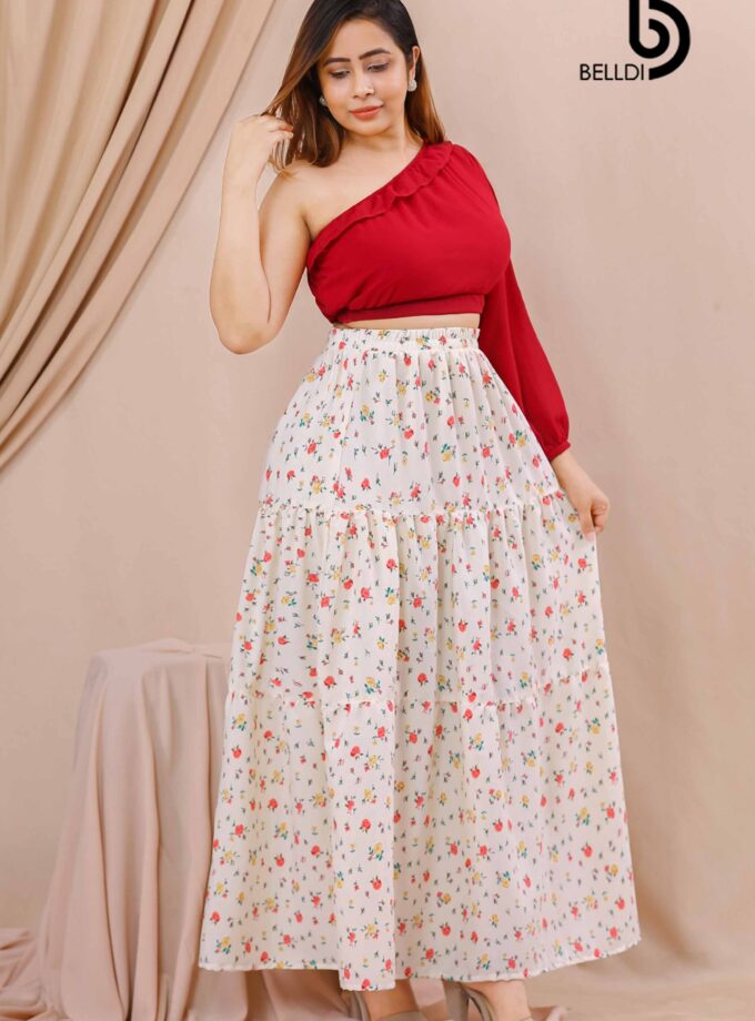 FLORAL LONG SKIRT