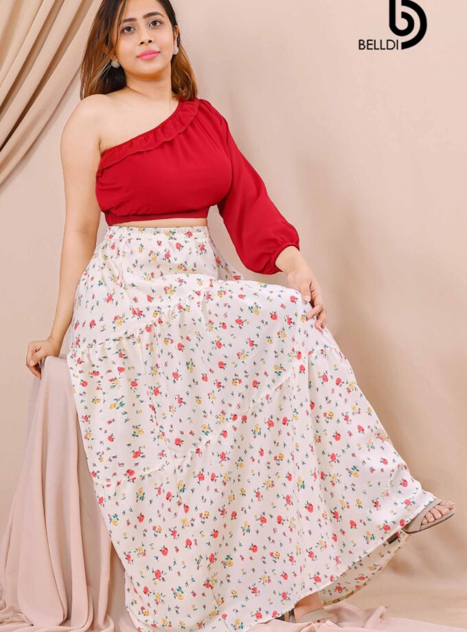 FLORAL LONG SKIRT
