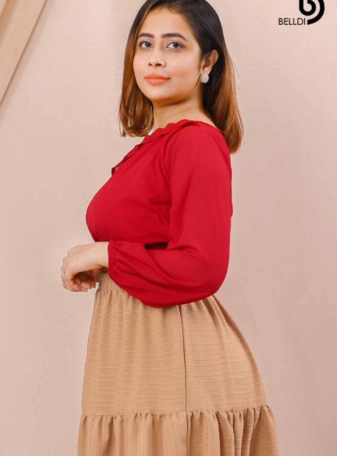 ONE SHOULDER LONG SLEEVE TOP