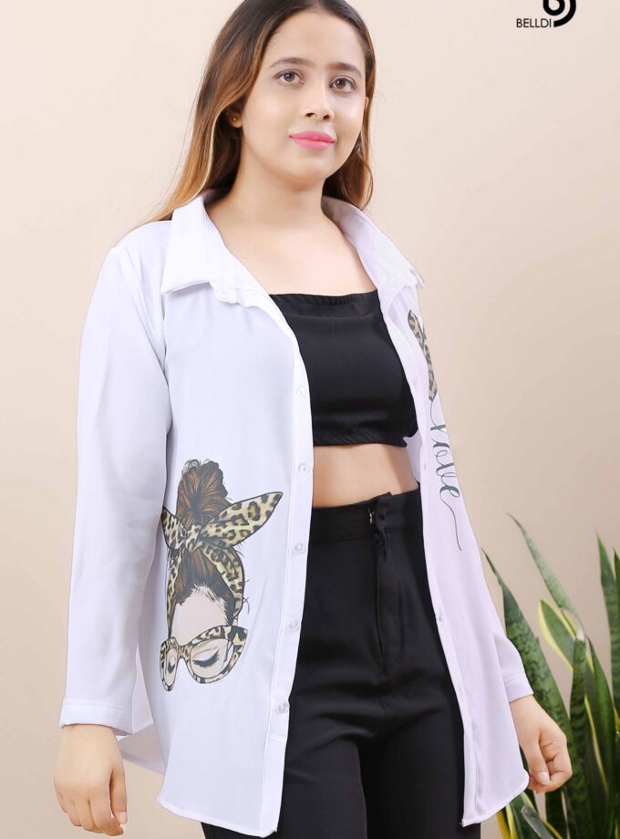 PRINTED LONG SLEEVE BLOUSE