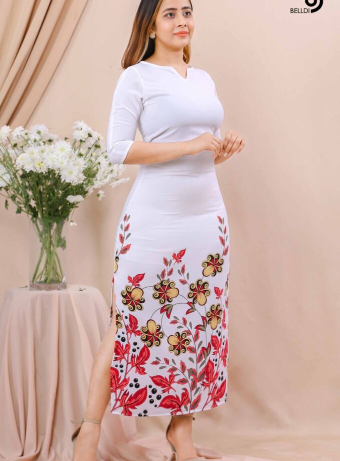 LONG SLEEVE A LINE DRESS