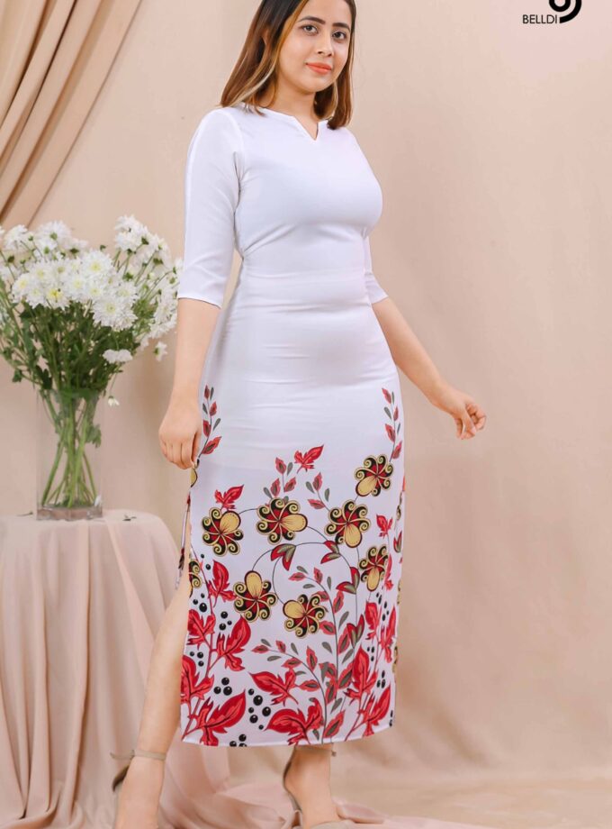 LONG SLEEVE A LINE DRESS