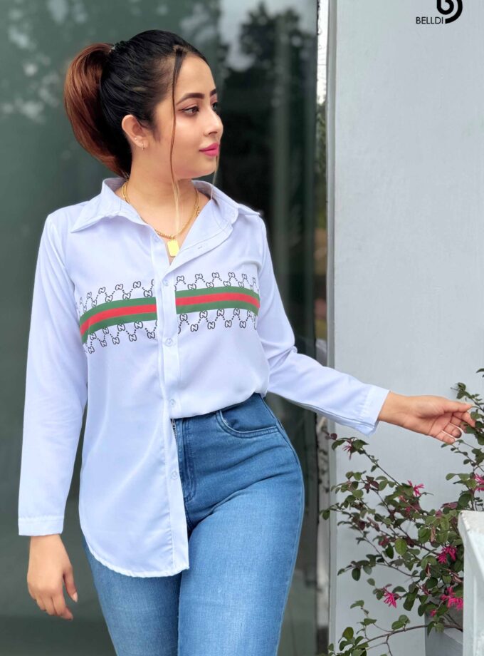 PRINTED LONG SLEEVE BLOUSE