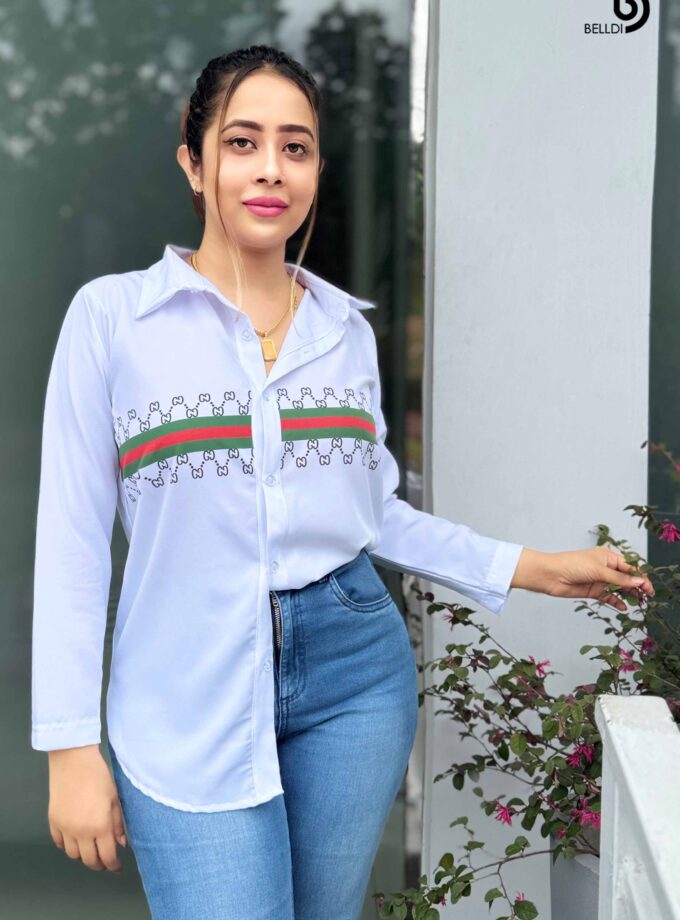 PRINTED LONG SLEEVE BLOUSE