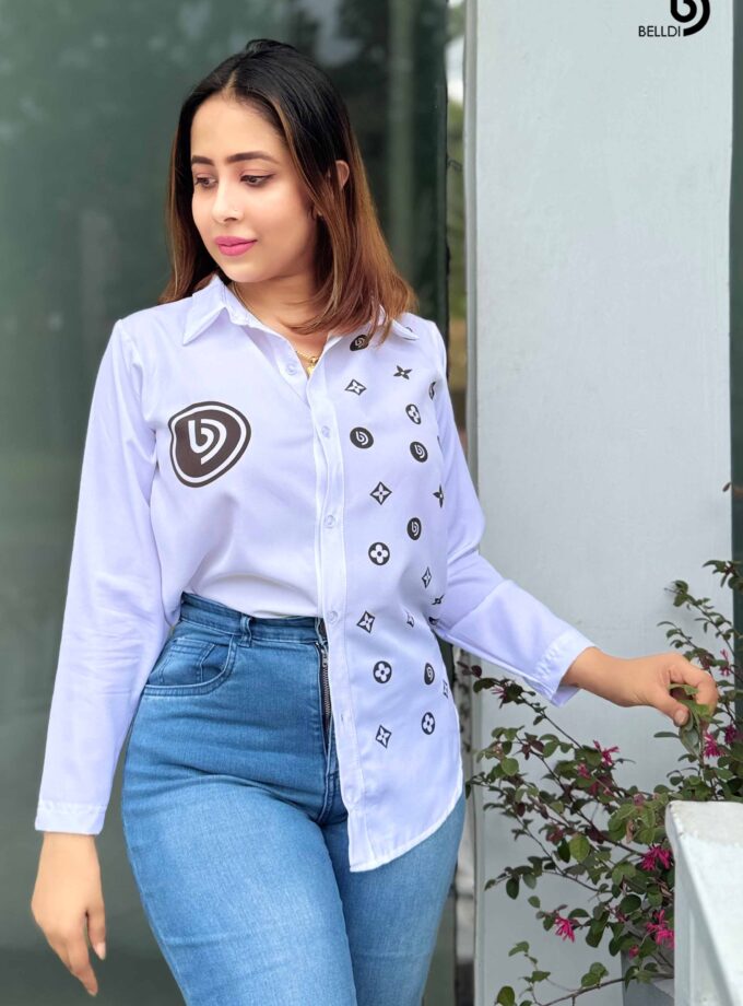 PRINTED LONG SLEEVE BLOUSE