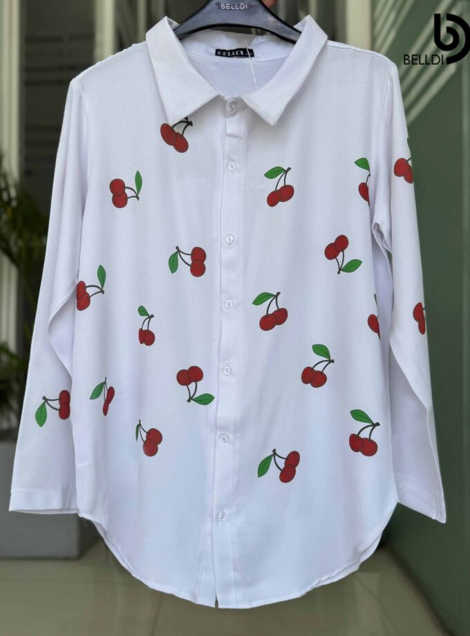 PRINTED LONG SLEEVE BLOUSE