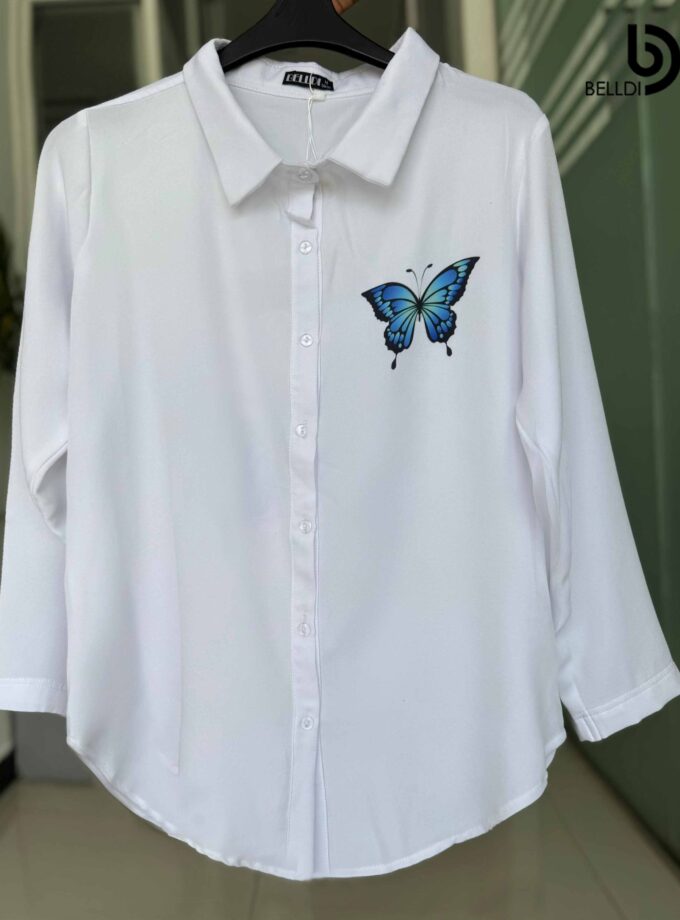 PRINTED LONG SLEEVE BLOUSE