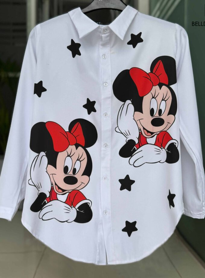 PRINTED LONG SLEEVE BLOUSE