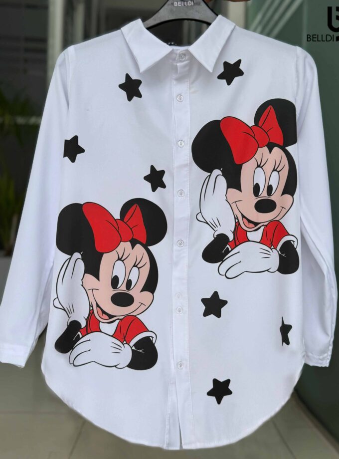 PRINTED LONG SLEEVE BLOUSE