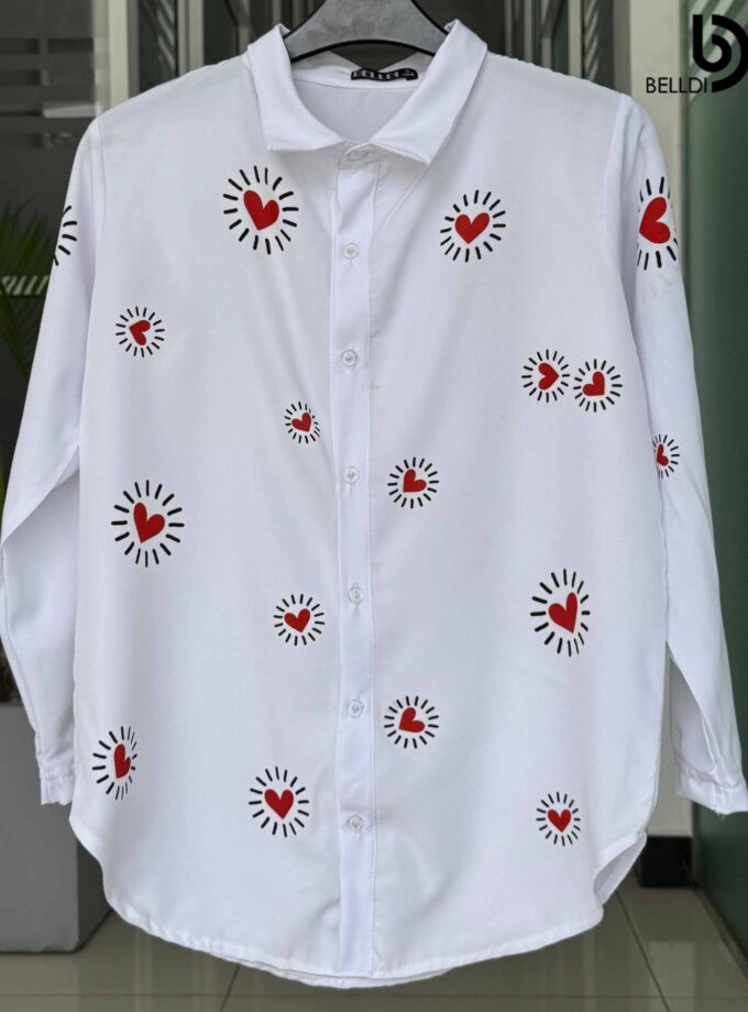 PRINTED LONG SLEEVE BLOUSE