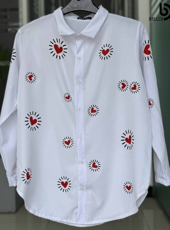 PRINTED LONG SLEEVE BLOUSE