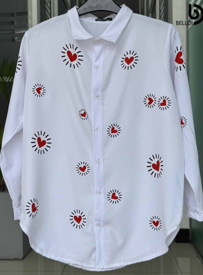 PRINTED LONG SLEEVE BLOUSE