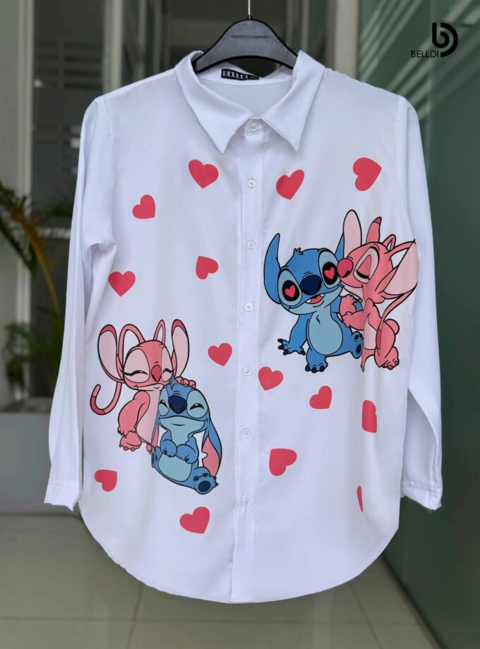 PRINTED LONG SLEEVE BLOUSE
