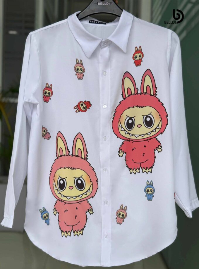 PRINTED LONG SLEEVE BLOUSE