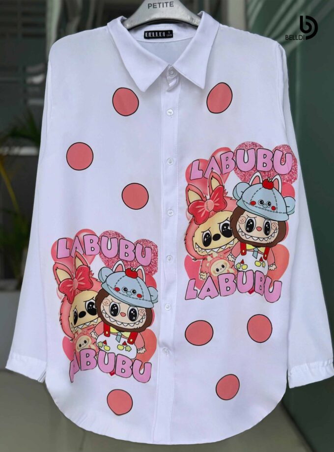 PRINTED LONG SLEEVE BLOUSE