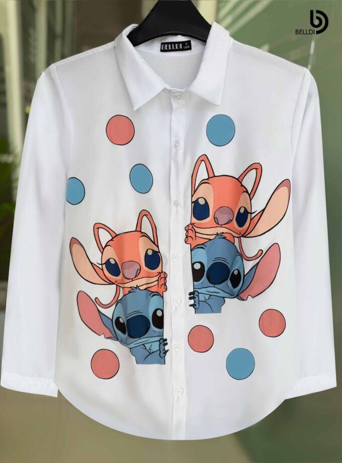 PRINTED LONG SLEEVE BLOUSE