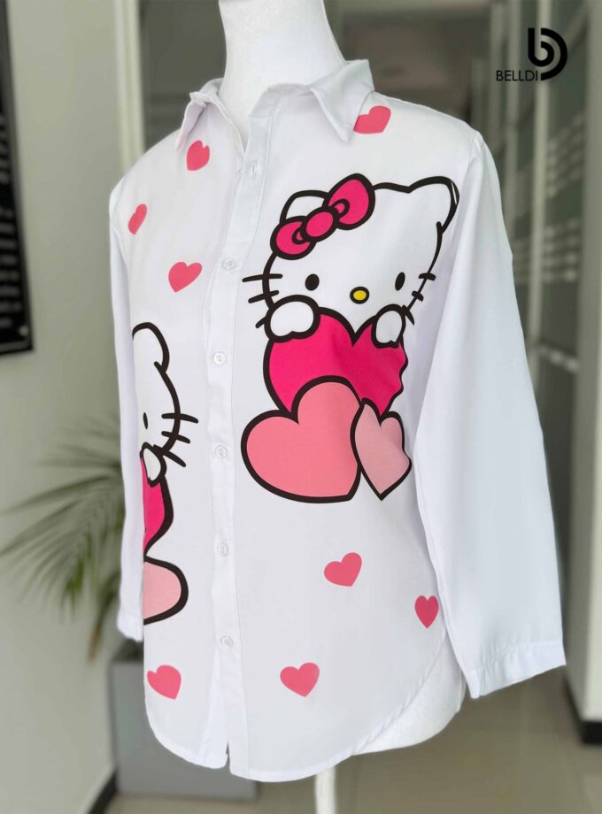 PRINTED LONG SLEEVE BLOUSE
