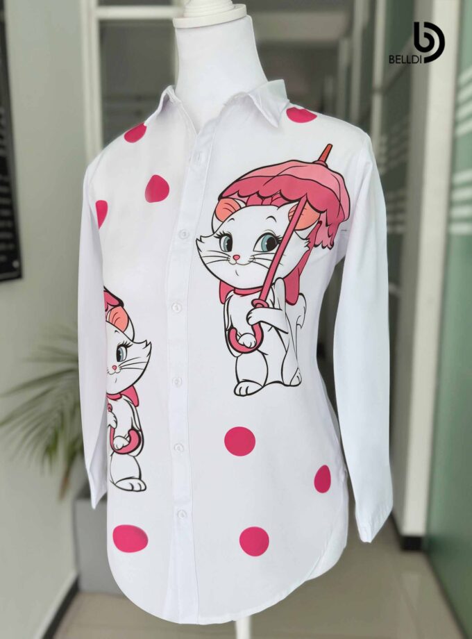 PRINTED LONG SLEEVE BLOUSE
