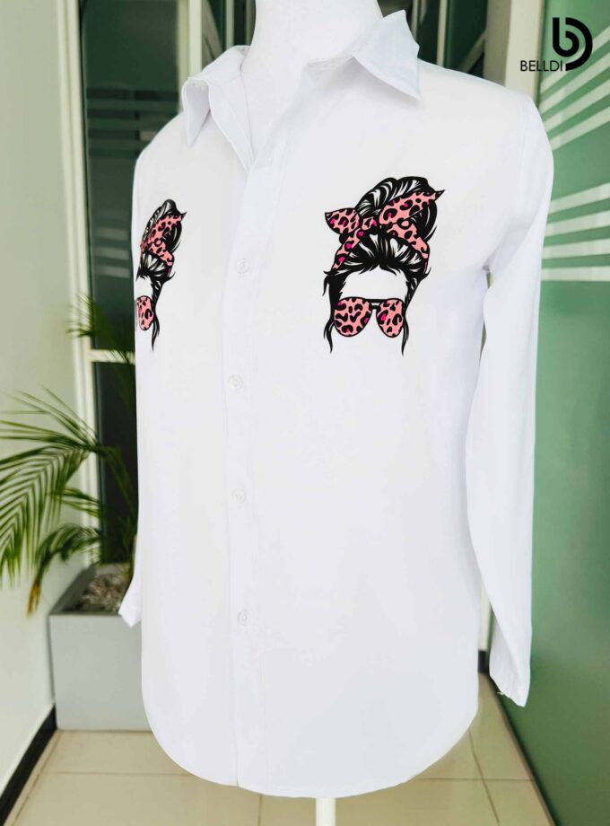 PRINTED LONG SLEEVE BLOUSE