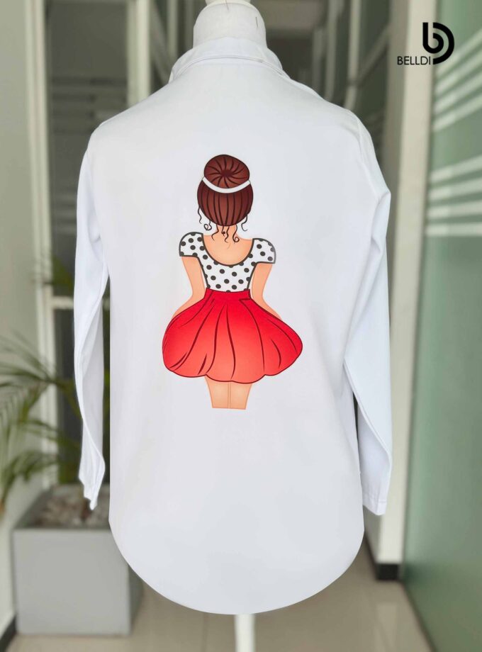 PRINTED LONG SLEEVE BLOUSE