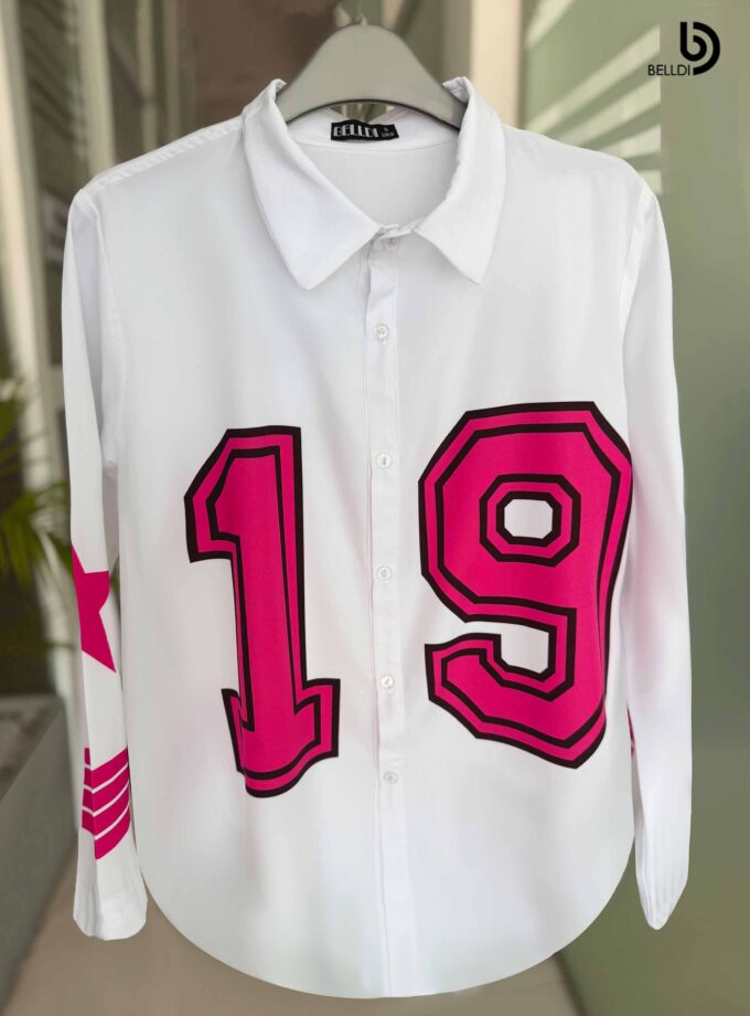 PRINTED LONG SLEEVE BLOUSE