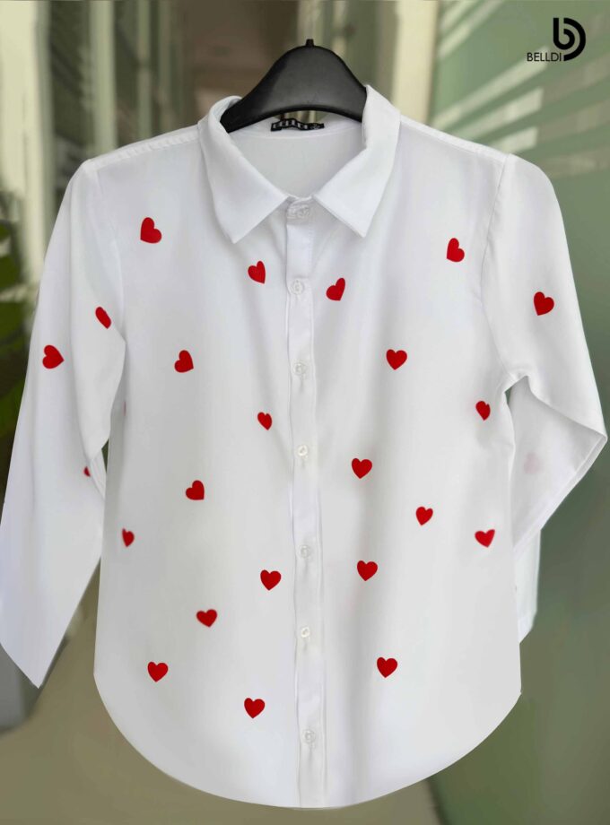 PRINTED LONG SLEEVE BLOUSE