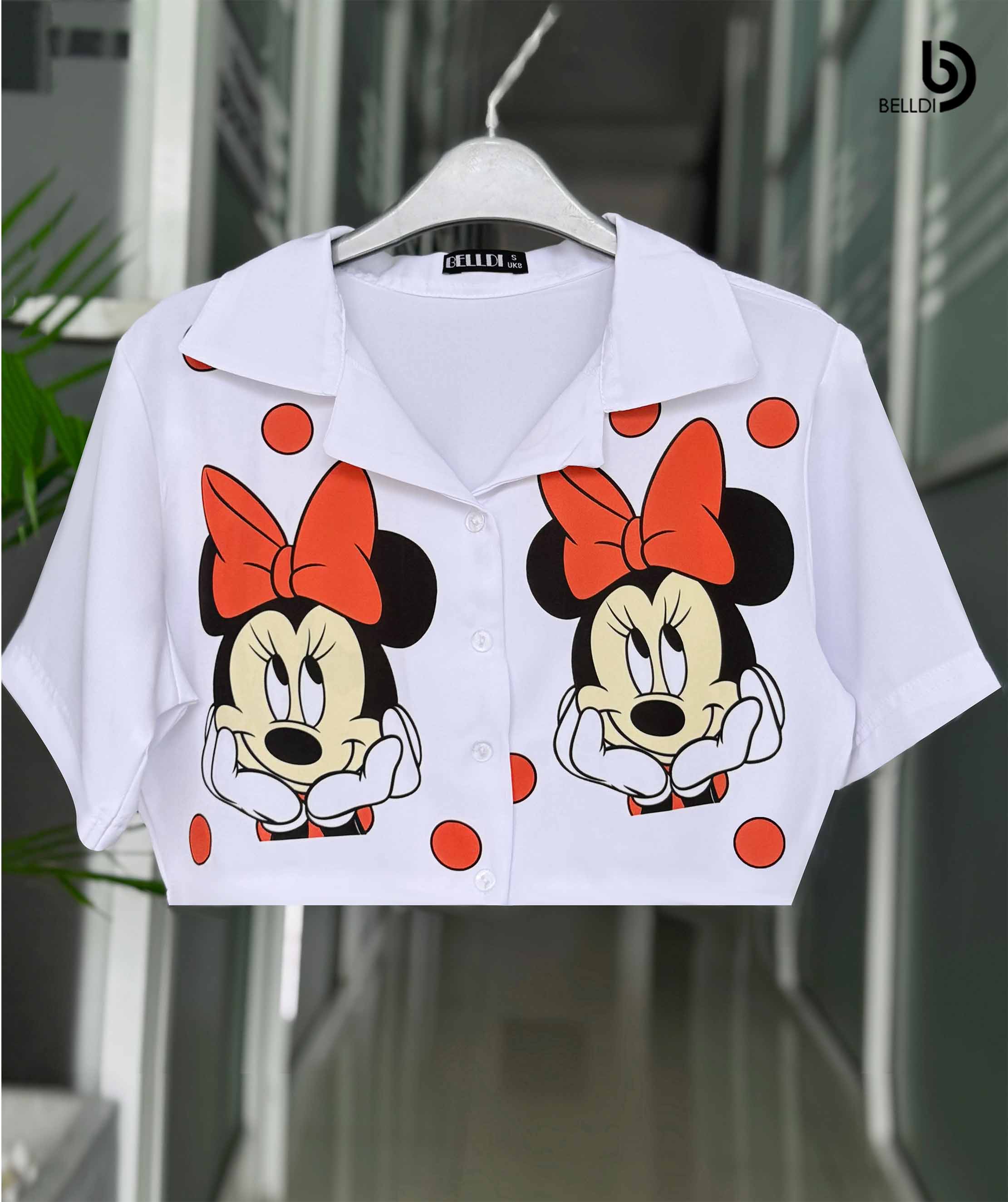 SHORT SLEEVE FRONT OPENED CROP TOP - Image 2