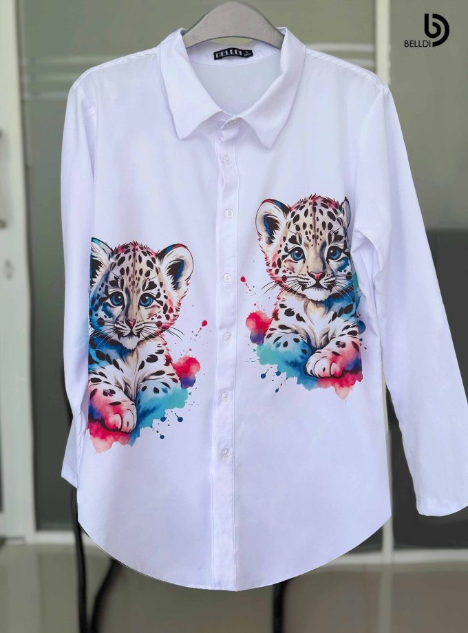 PRINTED LONG SLEEVE BLOUSE