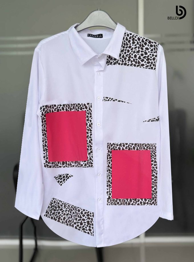 PRINTED LONG SLEEVE BLOUSE