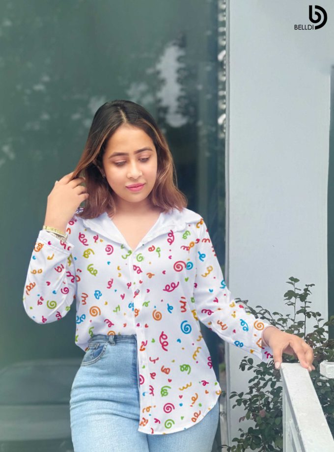 PRINTED LONG SLEEVE BLOUSE