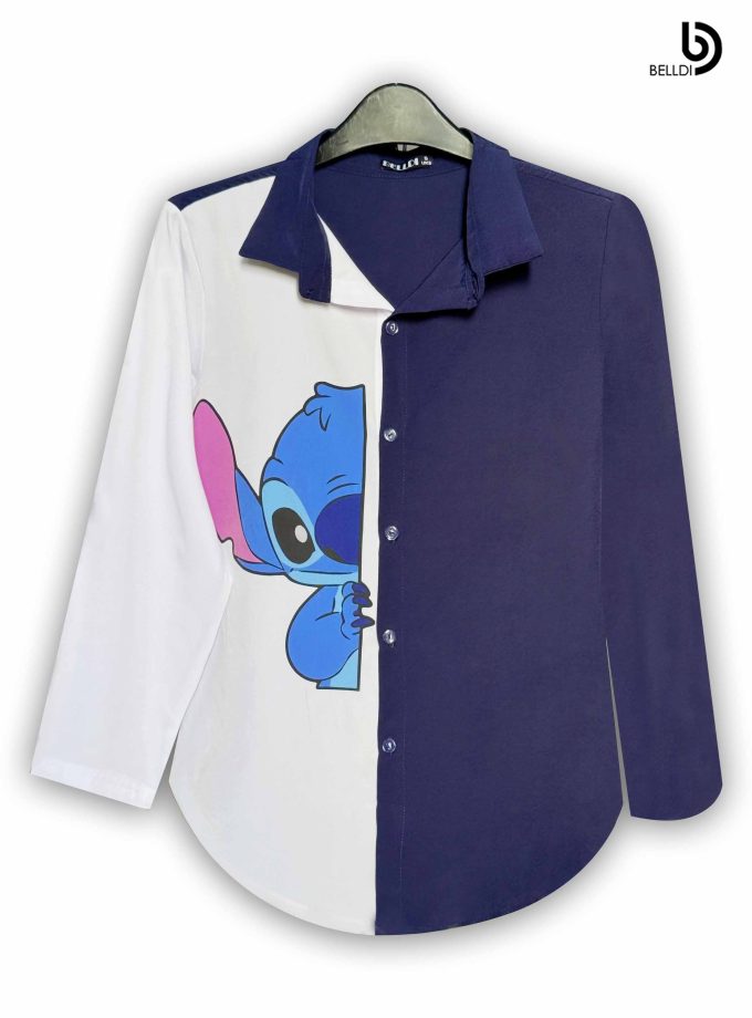 TWO TONE LONG SLEEVE BLOUSE