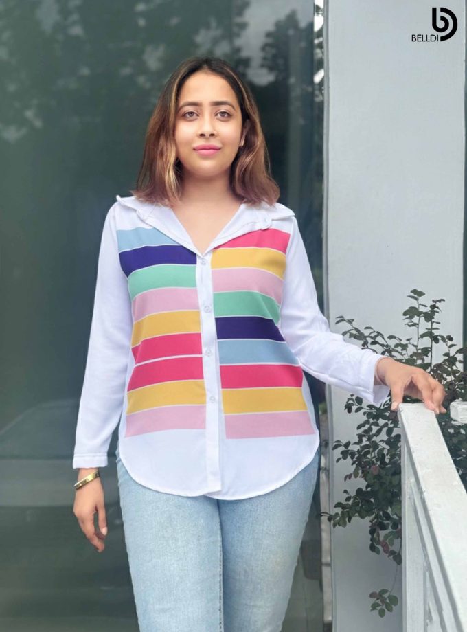 PRINTED LONG SLEEVE BLOUSE